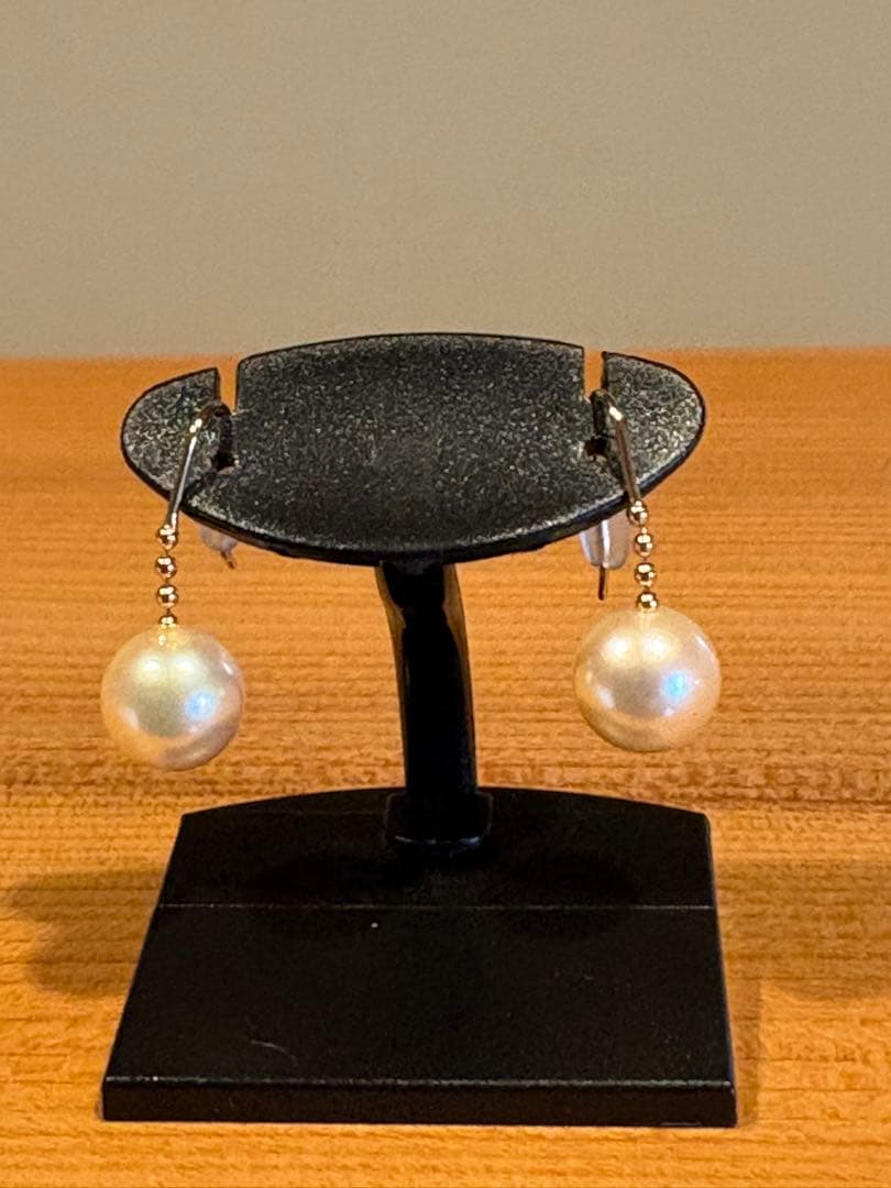 ひろ K 18 パールドロップピアス 刻印有り