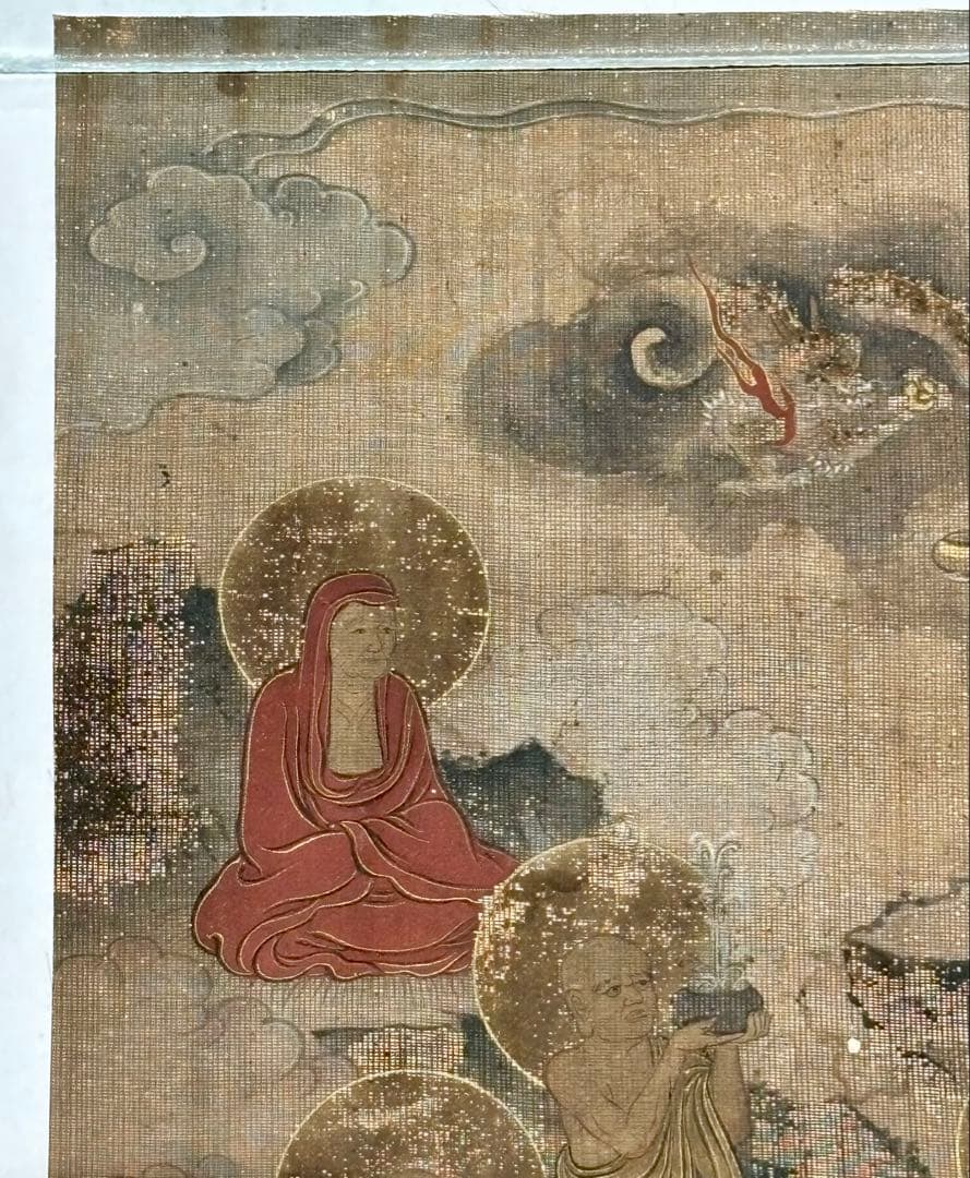 「十六羅漢図」江戸時代筆 1枚|仏教美術 仏像 和本 古画 日本画 中国美術