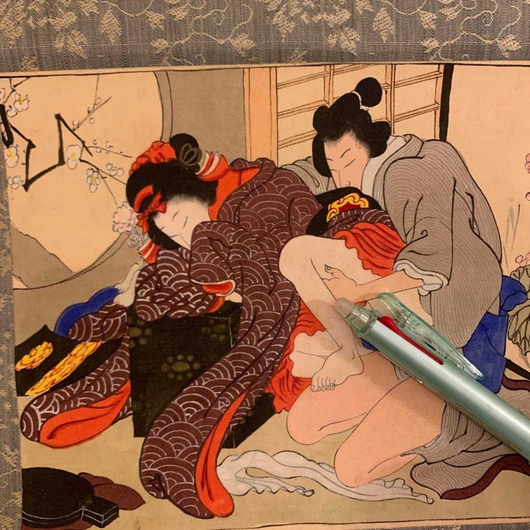 挂軸  春画 纸本