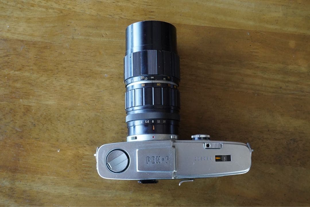 ペンF＋50-90ズーム＋メーター、シュー