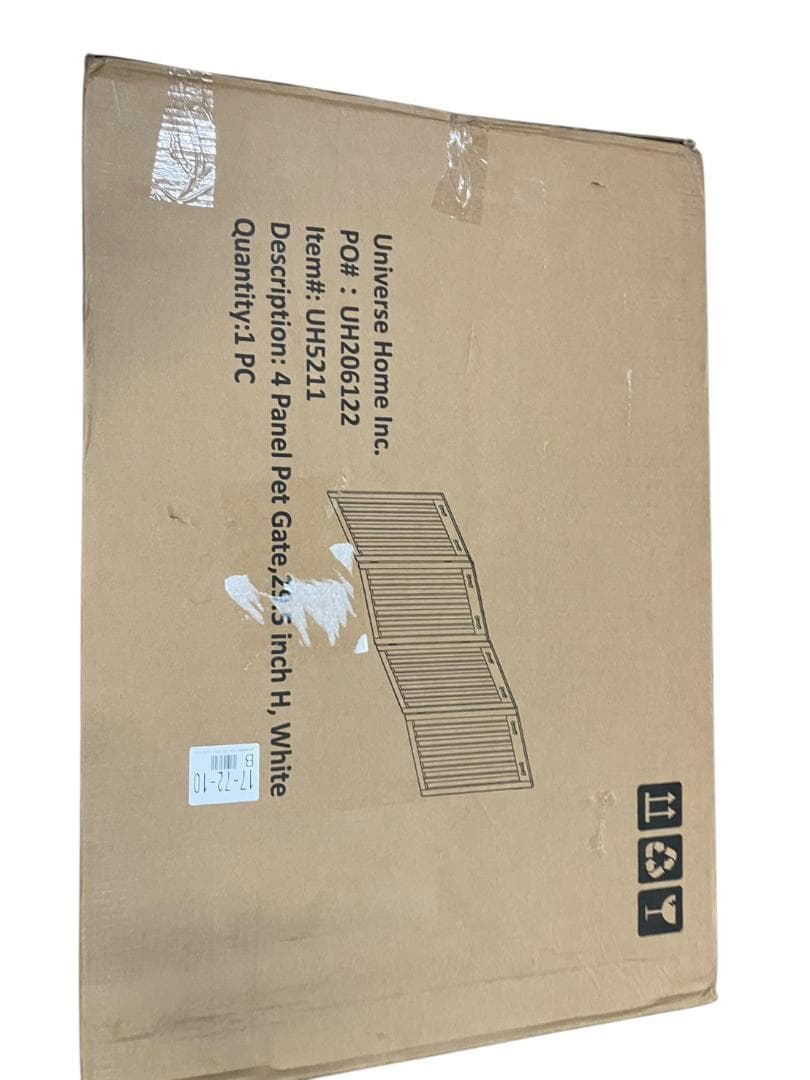 unipaws 木製犬用ゲート　折り式バリア　ペット用家具フェンス　ペットガード