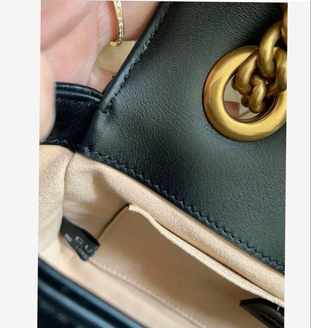 GUCCI マーモント　キルティングショルダーバッグ