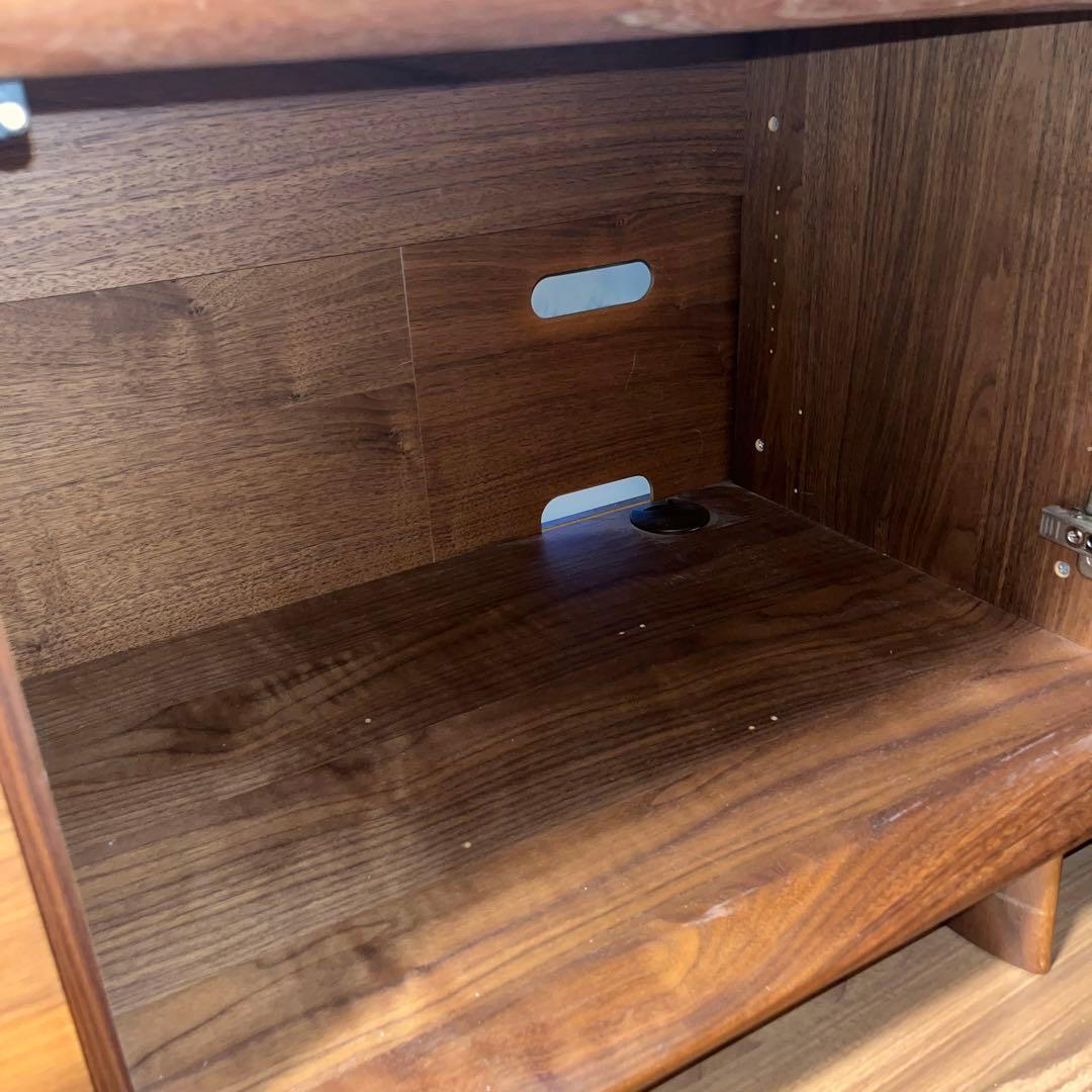 たのメル便　カリモク テレビボード　180 ソリッドアールボード　ウォールナット