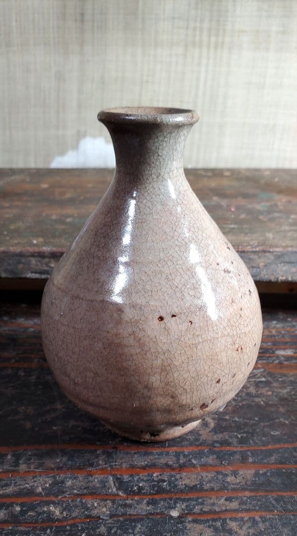 李朝 白磁 井戶酒瓶