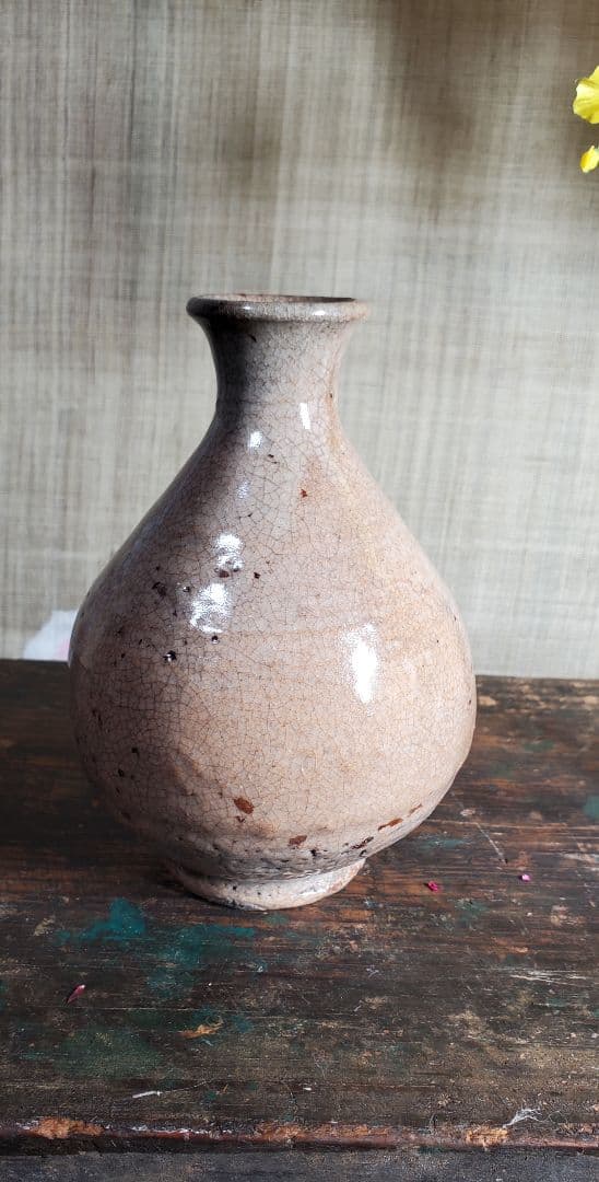 李朝 白磁 井戶酒瓶