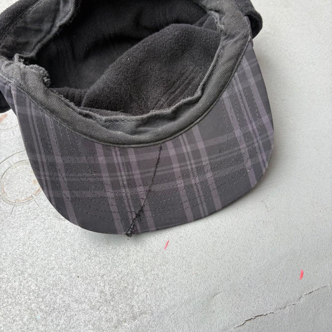 Supreme USA製 マフキャップ　フリース　チェック地　boxlogo