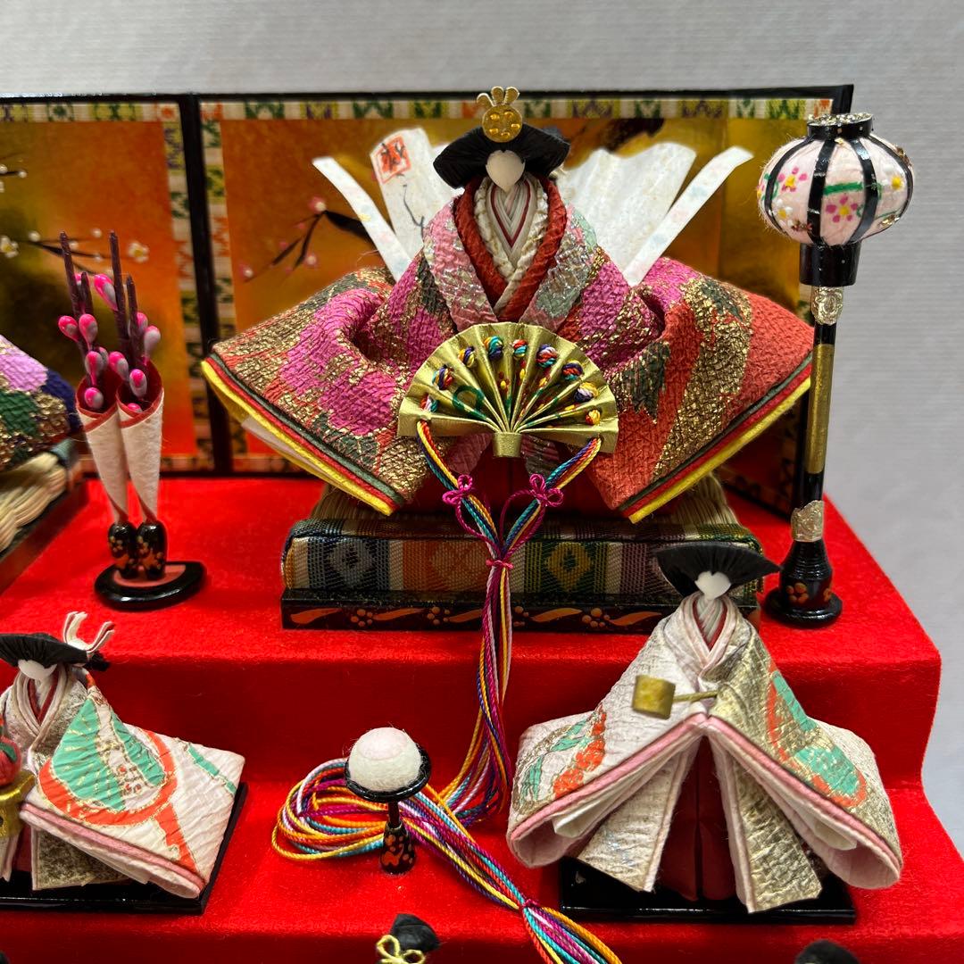 y0114-43雛人形セット　めご雛　まりこ作　和紙