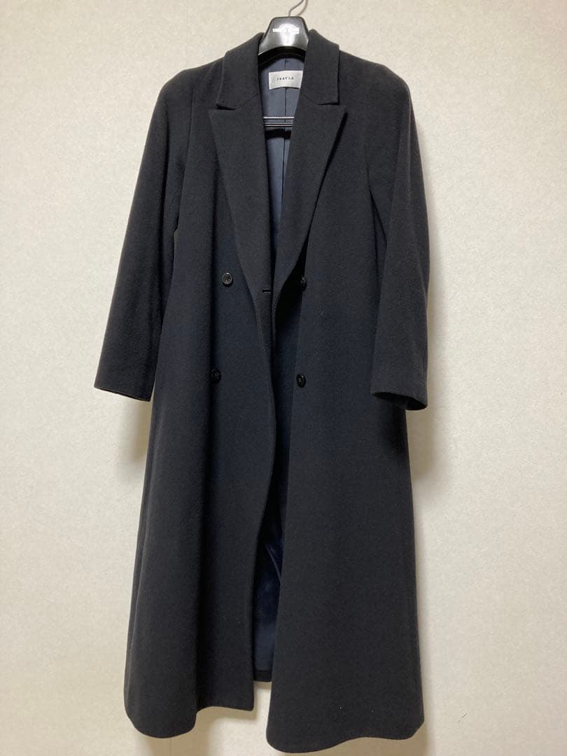 FRAY I.D ウールダブルブレストチェスターコート　0サイズ