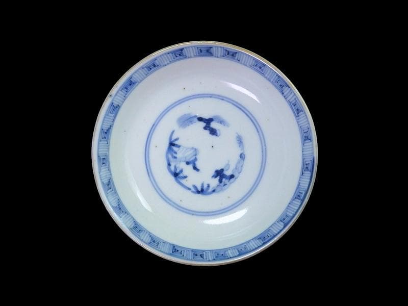 古伊万里　金襴手　枝垂れ桜に花の図　蓋茶碗　２客　C739AS-fbth