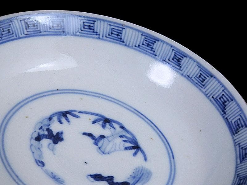 古伊万里　金襴手　枝垂れ桜に花の図　蓋茶碗　２客　C739AS-fbth