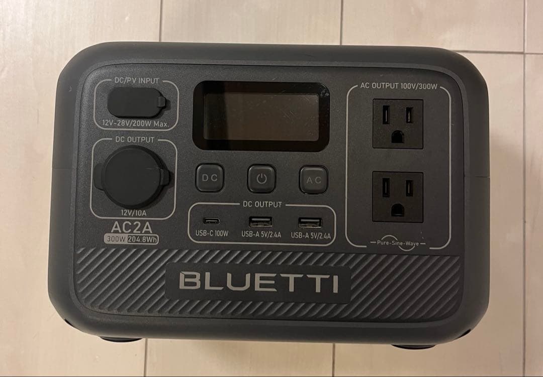 BLUETTI ポータブル電源 AC2A 204Wh/300W