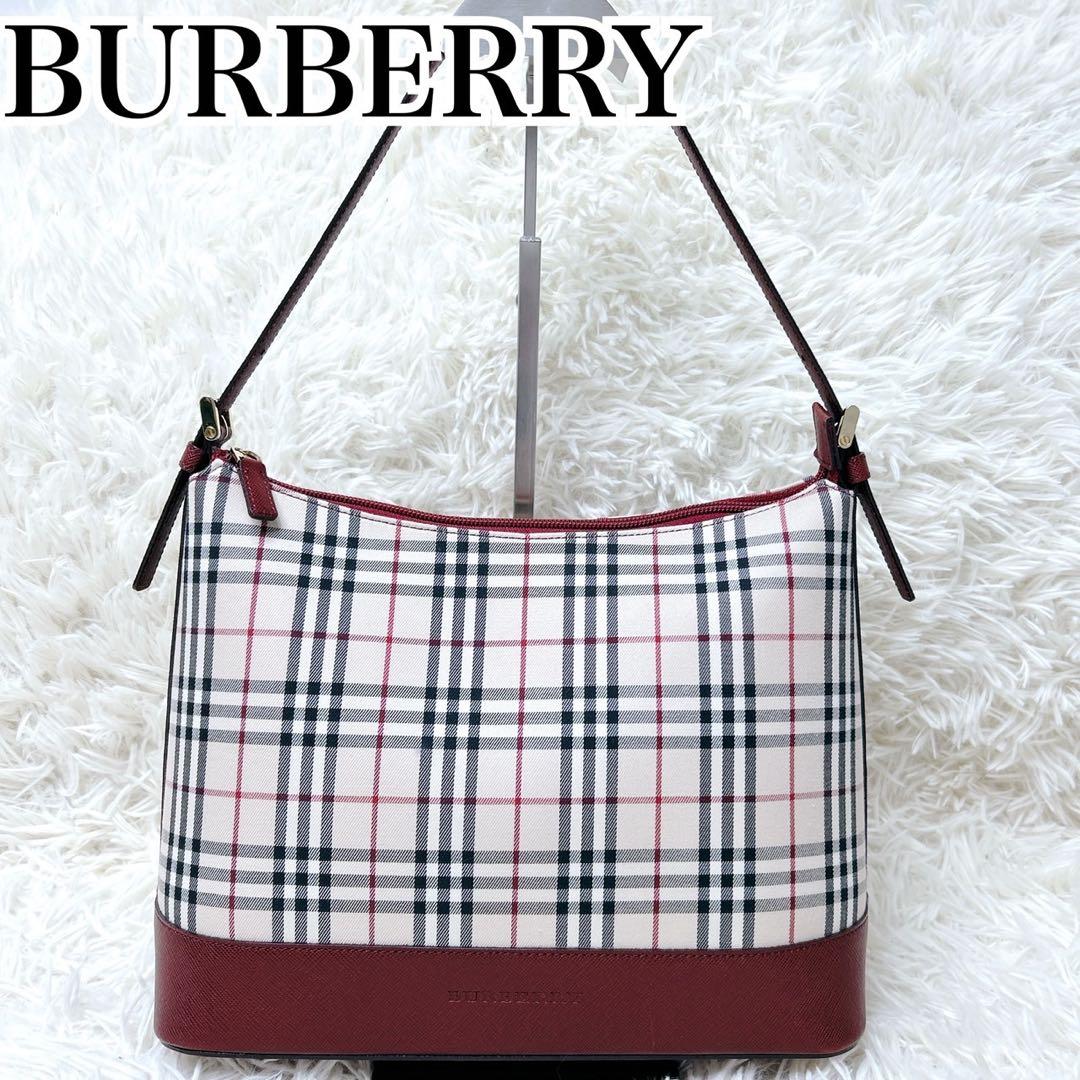 BURBERRY バーバリー ノバチェック キャンバス レザー ワンショルダー