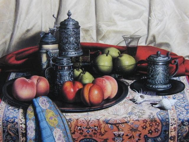 山中雅彦、fruitage'95、希少な額装用画集より、新品高級額装付、状態良好