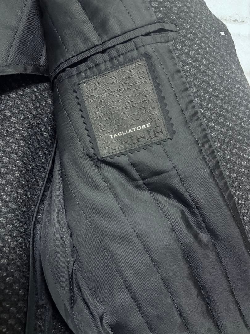 最終価格【カシミヤ混/上質ワッフル織】タリアトーレ アルスターコート 定価15万