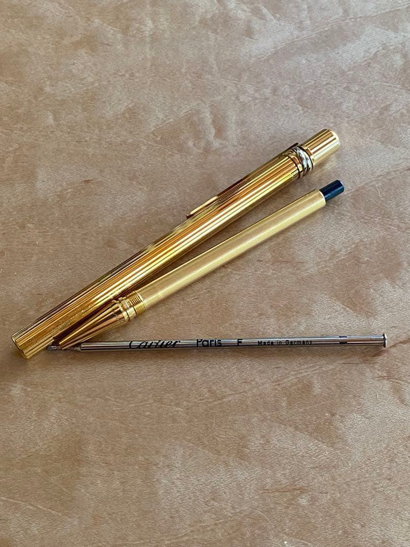 Cartier カルティエ トリニティ ツイスト式ボールペン インク黒ゴールド