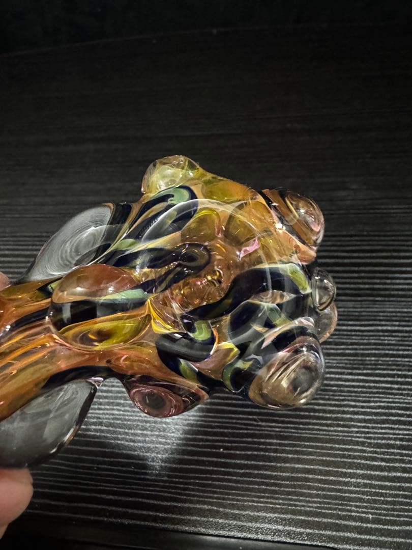 工芸品 Golden black lumpy garapai