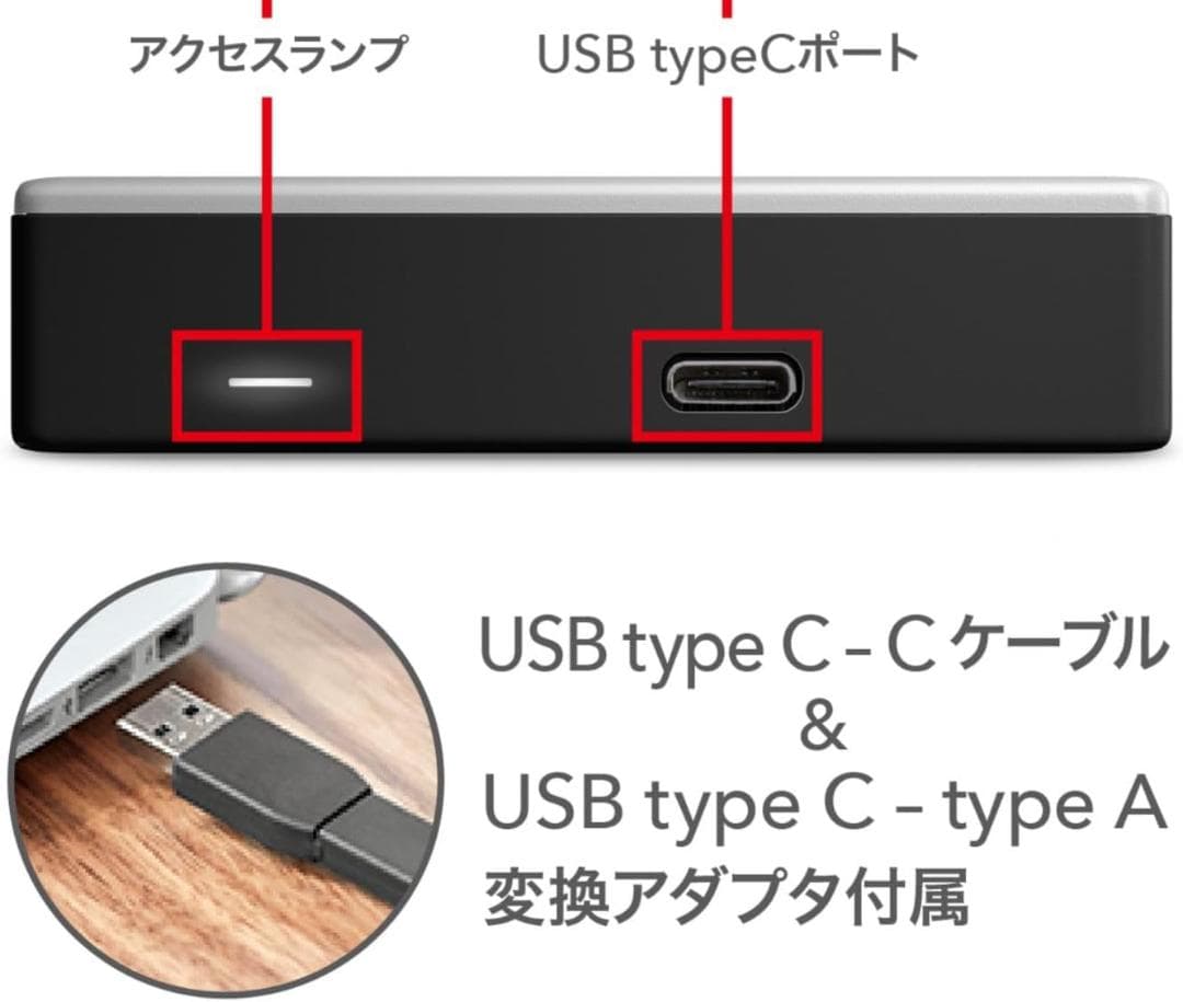 ウエスタンデジタル Mac用ポータブルHDD 5TB USB Type-C