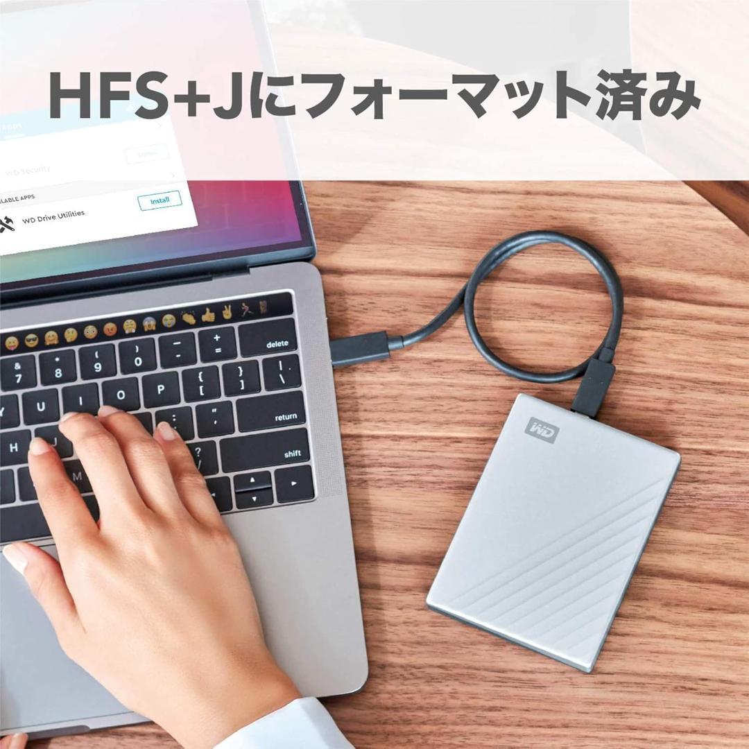 ウエスタンデジタル Mac用ポータブルHDD 5TB USB Type-C