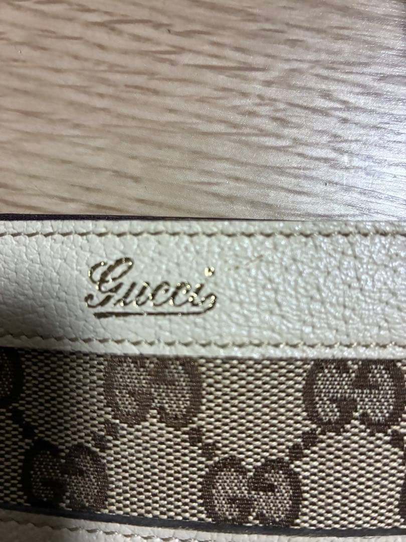 GUCCI GGパターン ハンドバッグ ベージュ/ホワイト
