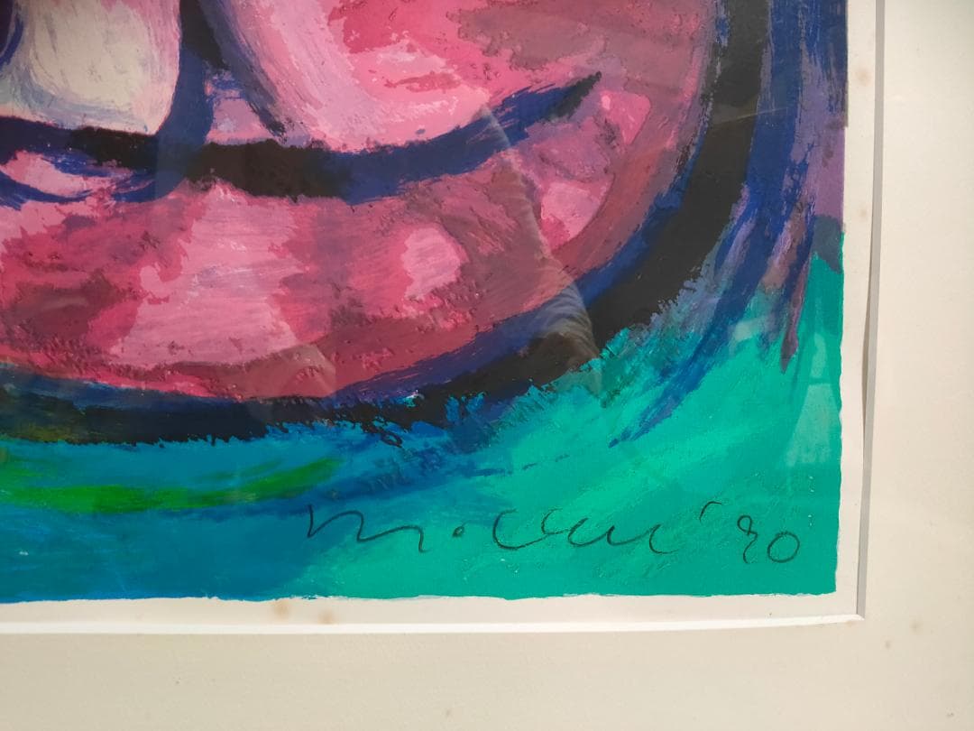 【真作】Michael Leu　マイケル・ルー　リトグラフ　直筆サイン　猫