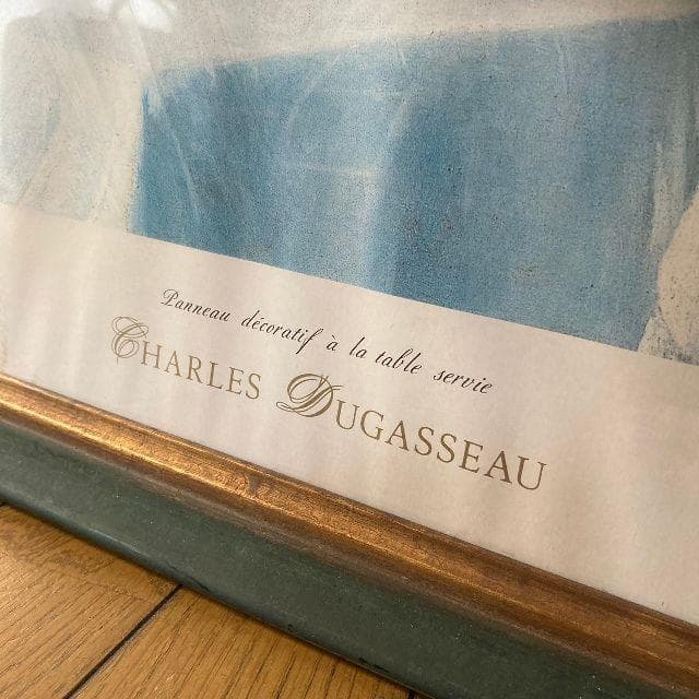 ヴィンテージ　フランス　シャルル・デュガソー　大判 額装 アート ポスター