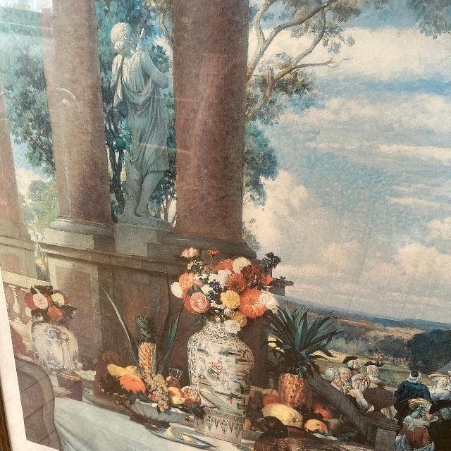 ヴィンテージ　フランス　シャルル・デュガソー　大判 額装 アート ポスター