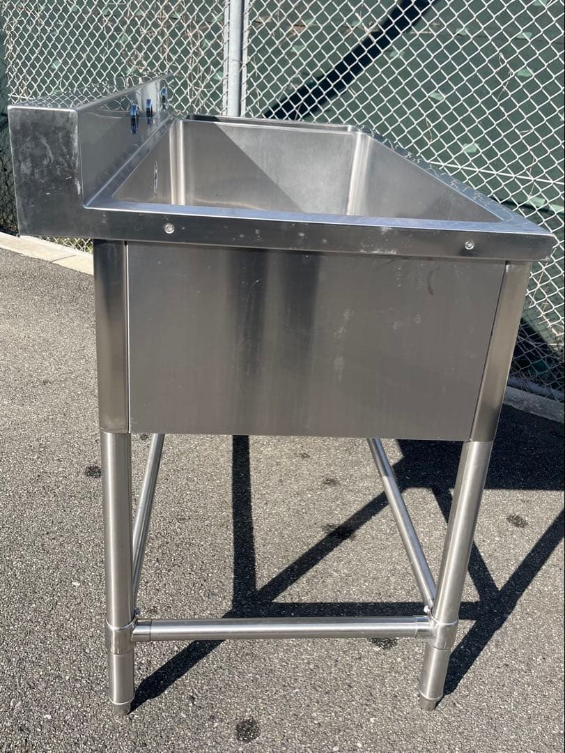 ステンレス1槽ダスト付きシンク 流し台　業務用　1200×600×800