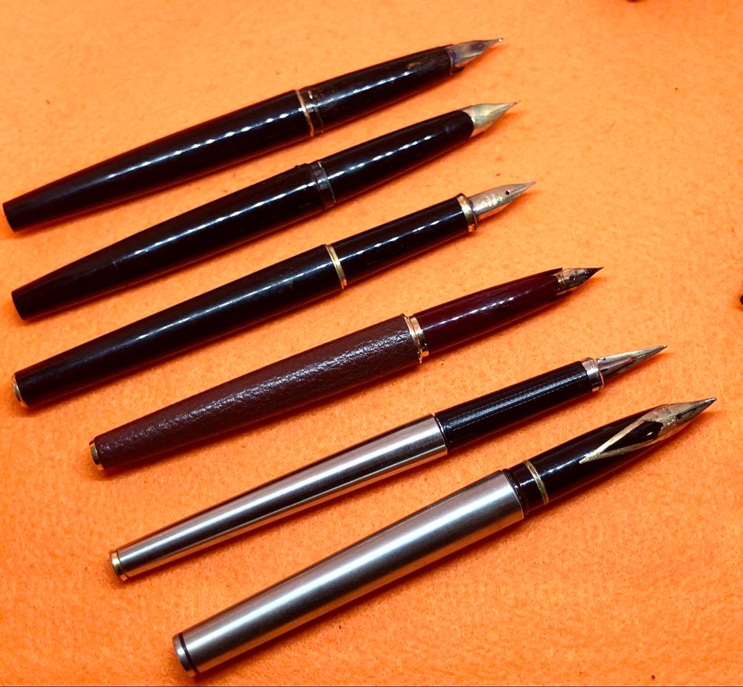 クラシック万年筆６本セットまとめ　金ペン現状で