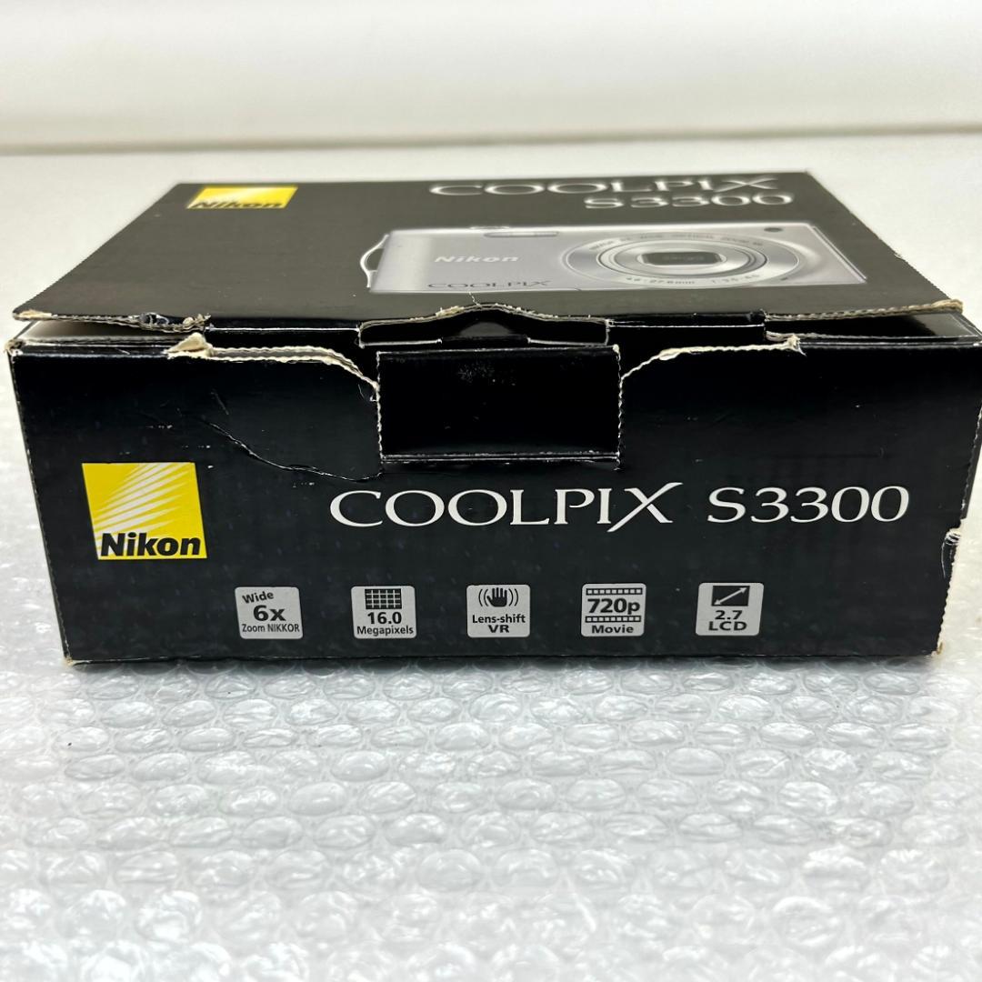 【ジャンク扱い】Nikon COOLPIX S3300 デジカメ　元箱・取説付