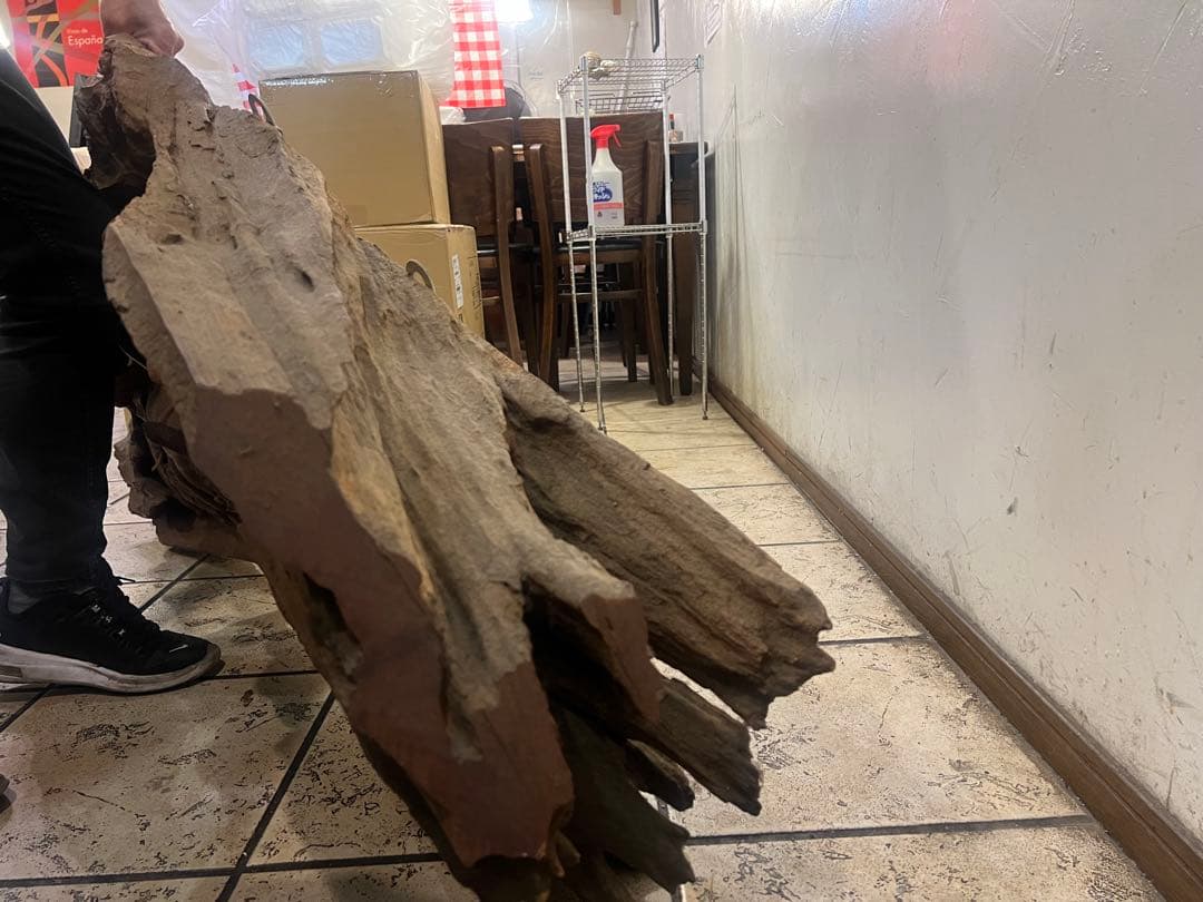 タイ伝統木彫｜老木チーク一木彫大レリーフ ｜店舗什器｜一点物｜幅145｜商売繁盛