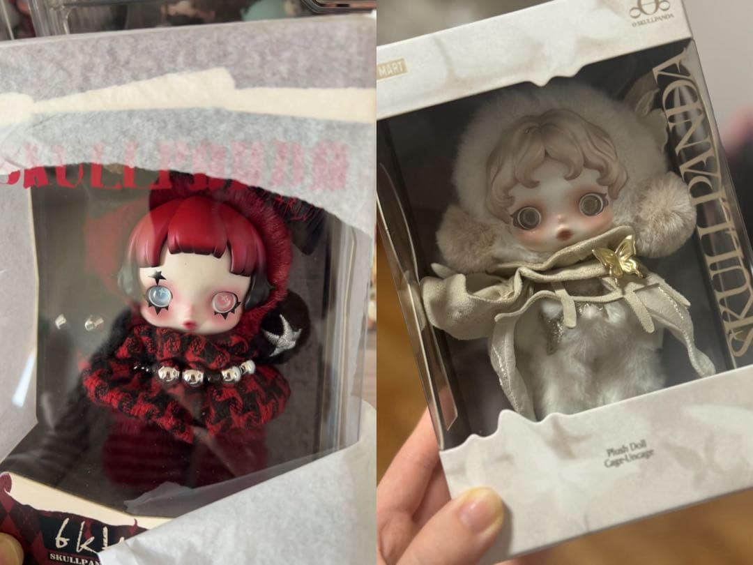 POP MART SKULLPANDA ぬいぐるみ ホワイト レッド 2点