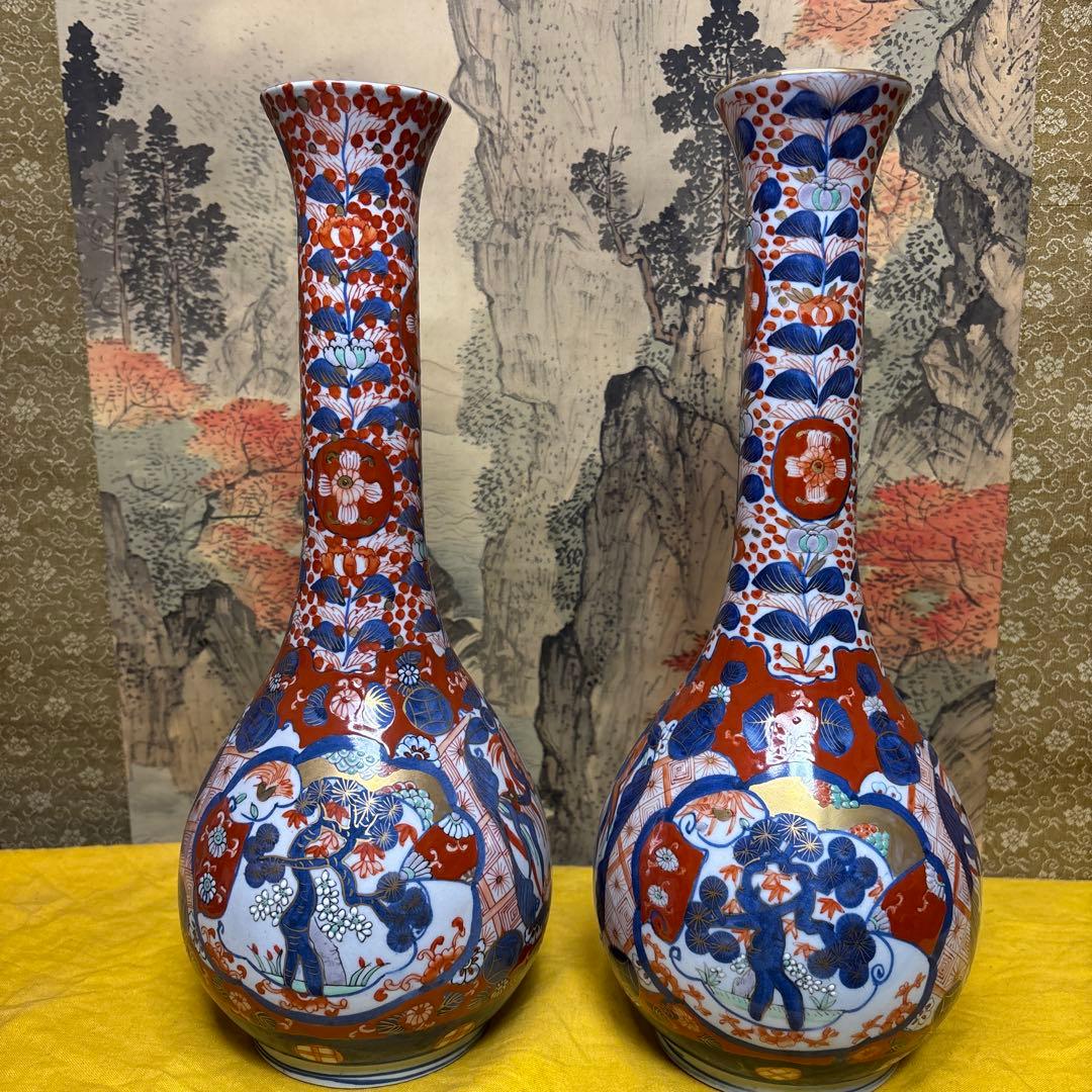 古伊萬里花瓶　2点セット