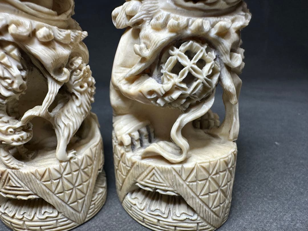 極上　天然素材　アンティーク　置物　骨董　飾り物　古美術品　 細密細工　彫刻