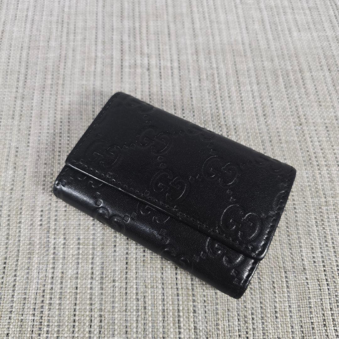 極美品　GUCCI　グッチ　6連　キーケース　グッチシマ　シマライン　レザー