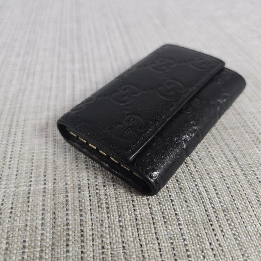 極美品　GUCCI　グッチ　6連　キーケース　グッチシマ　シマライン　レザー
