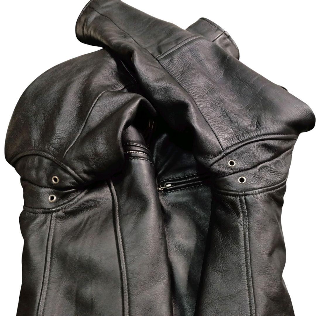 2XL✨Liugoo Leathers ボアライナー付 サイドジップ ライダース