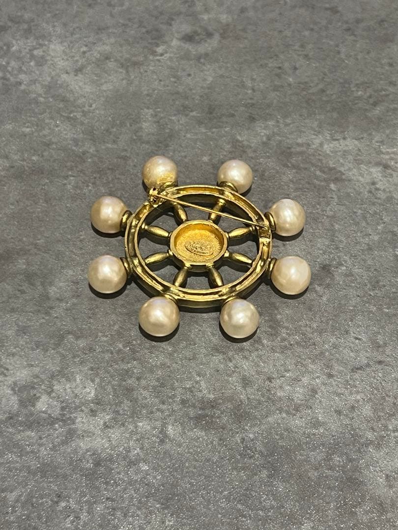 シャネル CHANEL ブローチ ゴールド ココマーク 船舵