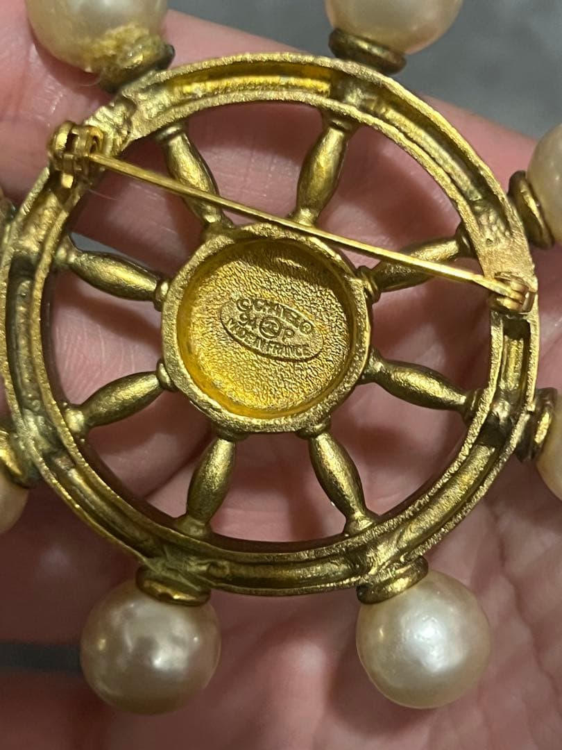 シャネル CHANEL ブローチ ゴールド ココマーク 船舵