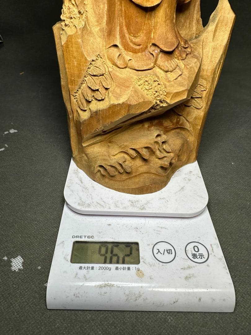 白檀　観音　木彫り　仏教美術　仏像 骨董 木像　木製　仏教　密教　置物　骨董