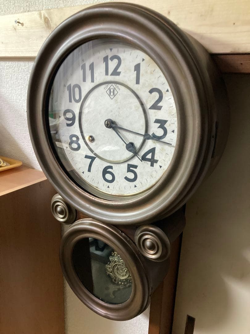 訳あり 北出時計製造所 アンティークダルマ時計1896年製造 稼働中