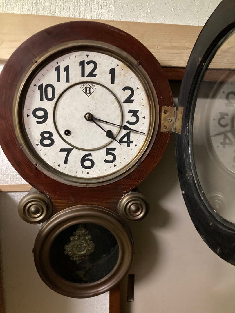 訳あり 北出時計製造所 アンティークダルマ時計1896年製造 稼働中