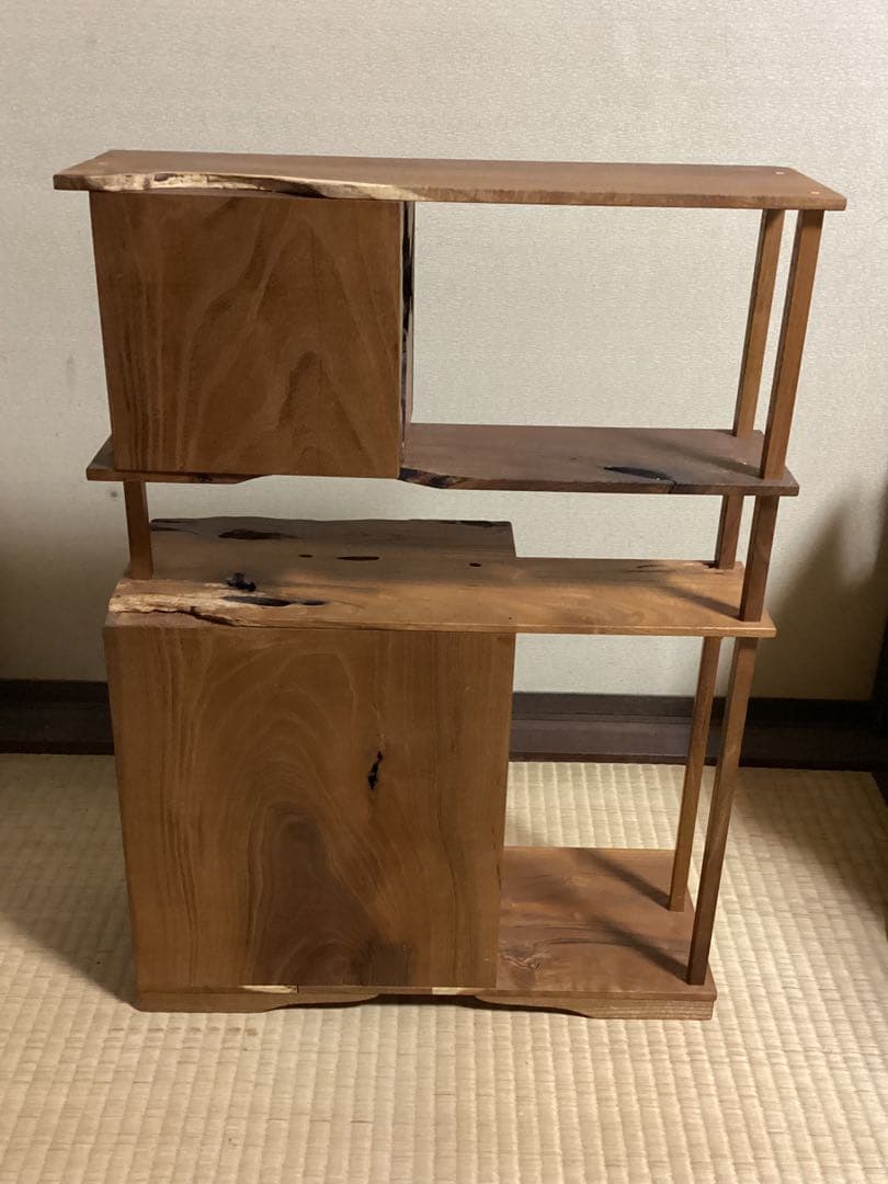 無垢材本桑指物棚　飾り棚高さ60.5cm ×幅約44cm ×下Ｄ17.5cm