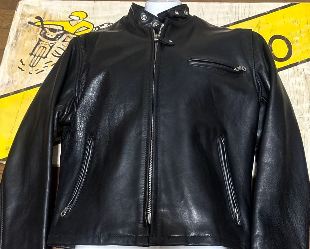 美品‼️新型schott141 42インチシングルライダース　インナーボア付