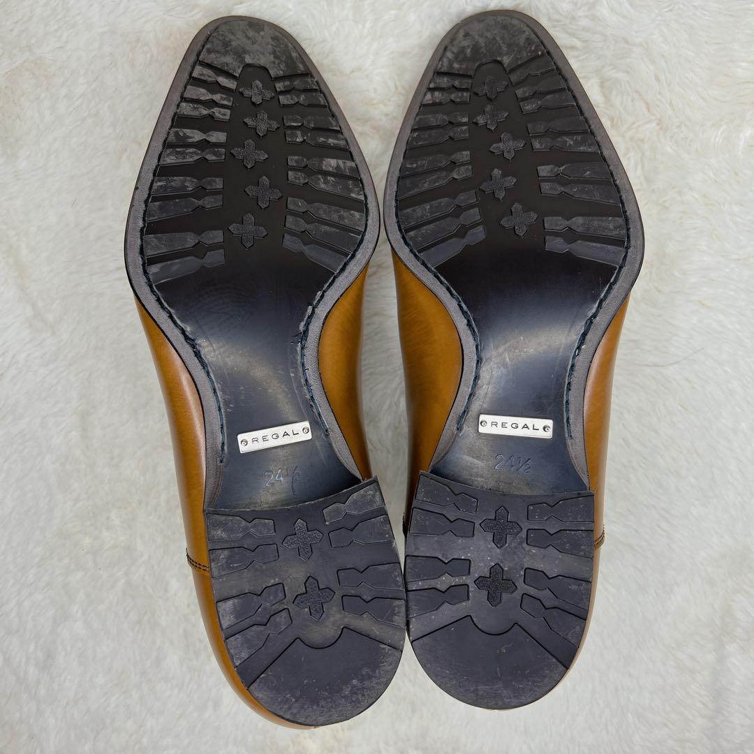 ✨極美品✨リーガル 011R ストレートチップ 内羽根 ライトブラウン 24.5