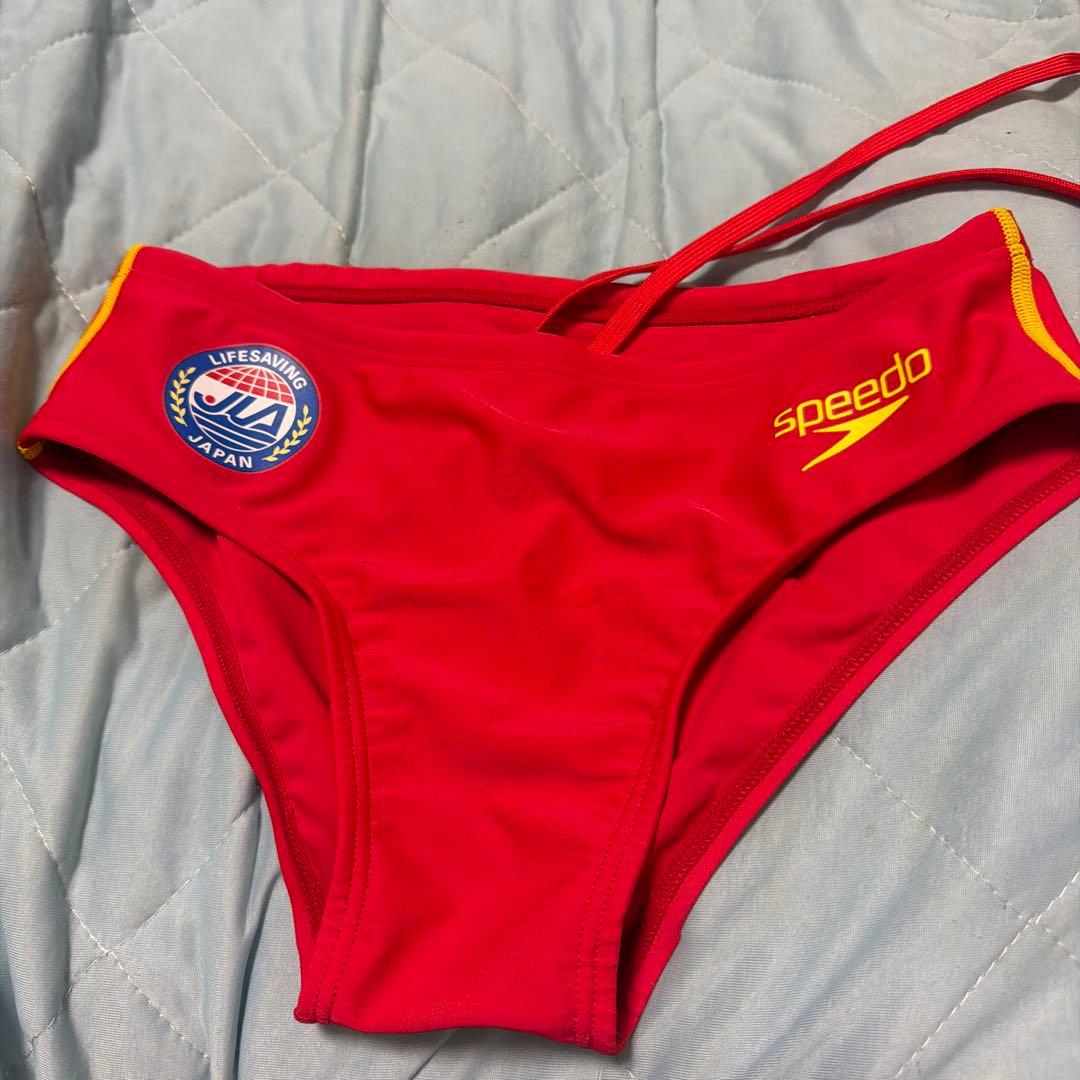 Speedo 競泳水着・キャップセット 赤