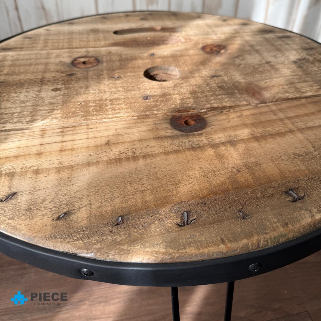 折り畳みテーブル ローテーブル 丸テーブル ちゃぶ台 木製 サイド カフェ 古材