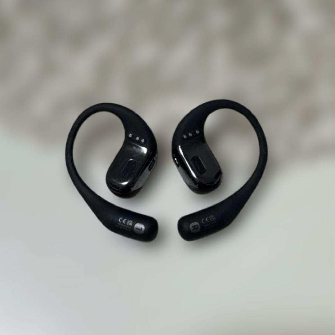 【使用１回のみ！超美品】SHOKZ OPENFIT ワイヤレスイヤホン ブラック