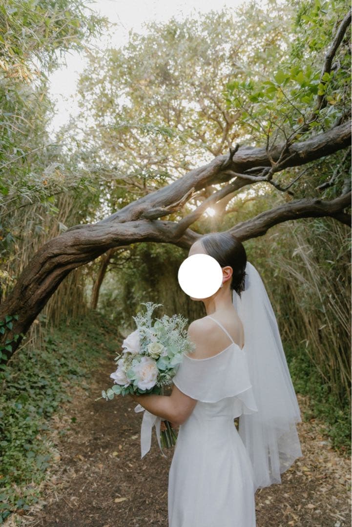 前撮り・二次会　ウェディングドレス(ベールセットで販売)