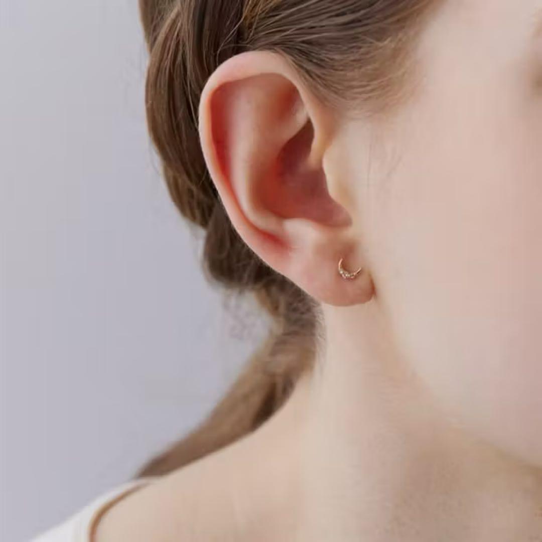 EAU DOUCE４℃ K18イエローゴールド ピアス