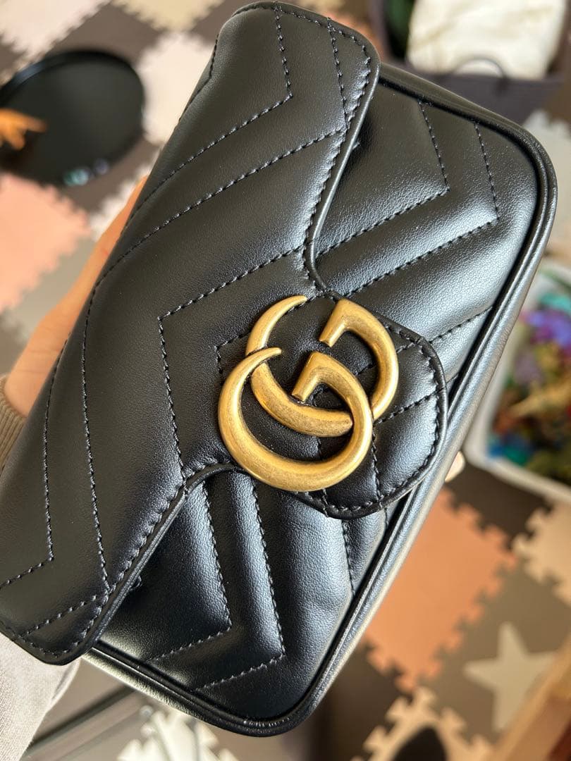超美品　GUCCI マーモント スーパーミニバッグ すり替え防止対策済み